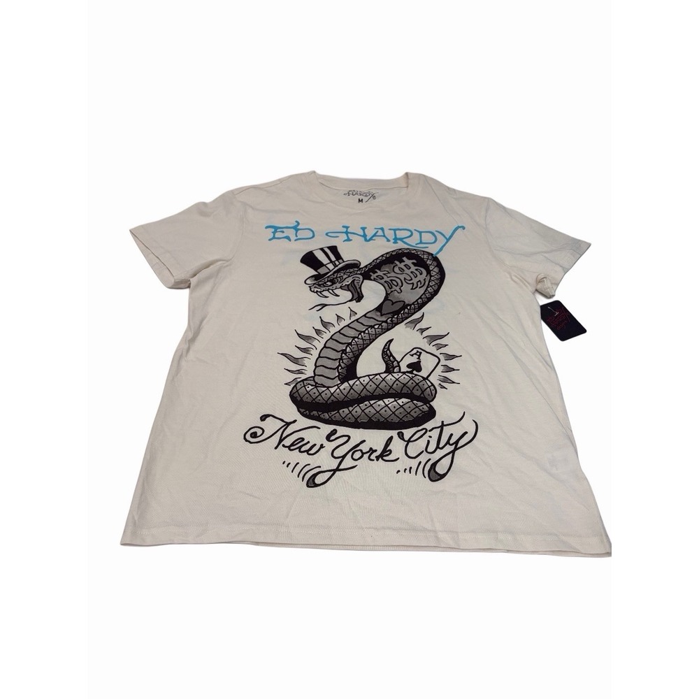 Ed Hardy Men's T Shirt Cobra Snake New York City Size M New